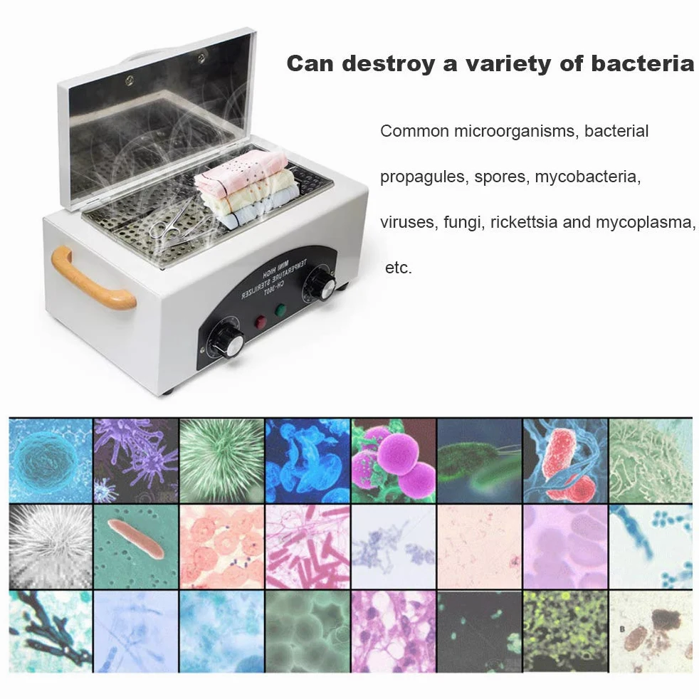 ele ELEOPTION Mini Alta temperatura Sterilizzatore Portatile Governo di disinfezione UV con Timing intelligente, per manicure Asciugamano per forbici Necessità quotidiane