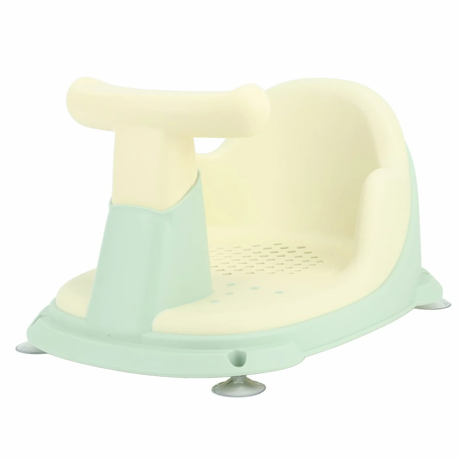 VGEBY Seggiolino da Bagno in Plastica per Neonati, Schienale Regolabile e | Materiale Plastico Antiscivolo, Adatto a Vasche standard. Design Leggero e Pieghevole per Facile riporlo. Compatibile con