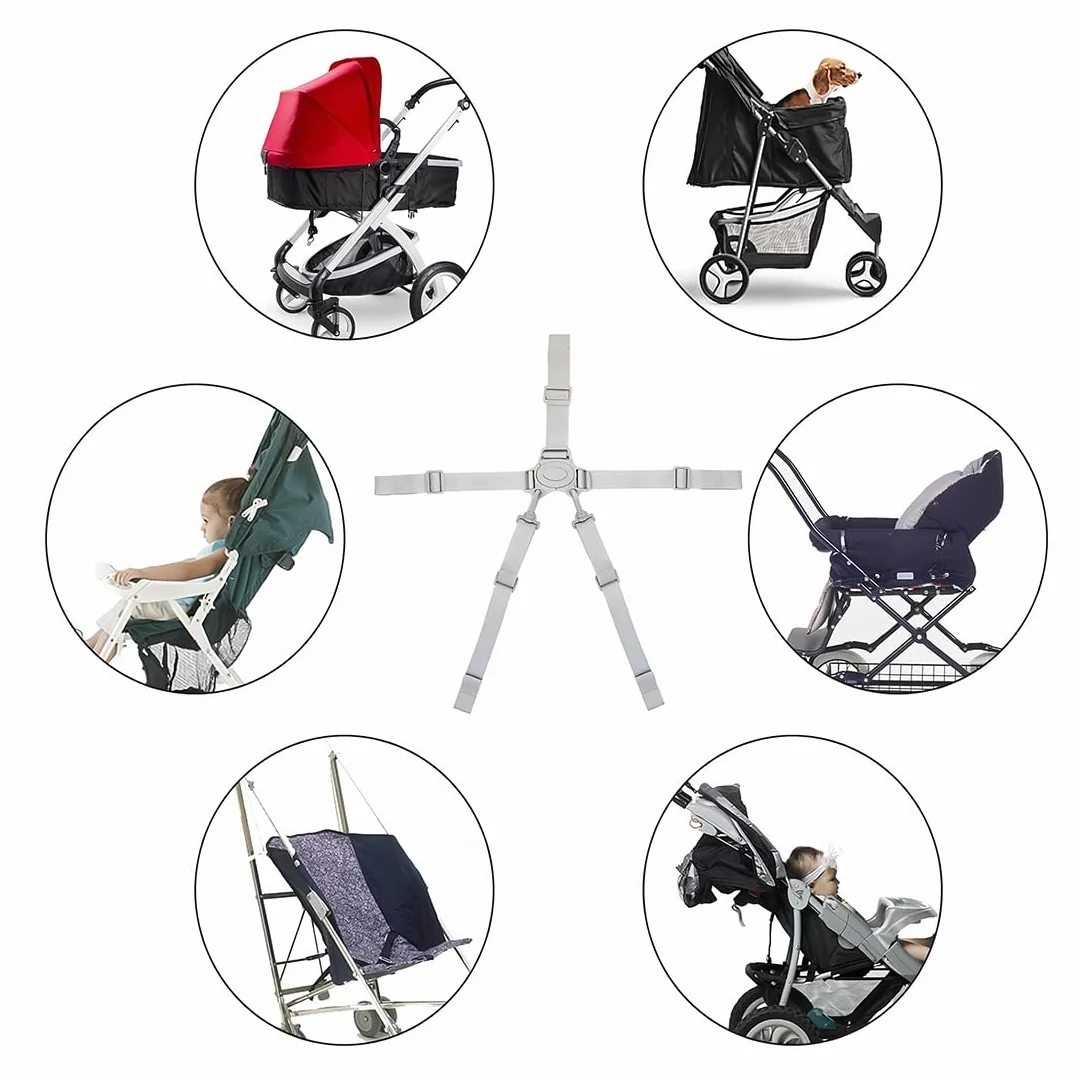 1Pcs Cinture Universali per Seggiolone Cinghie per Seggiolone a 5 Punti, Regolabile Cintura di Sicurezza per Bambini per Seggiolino Cinghie Passeggini per Bambini