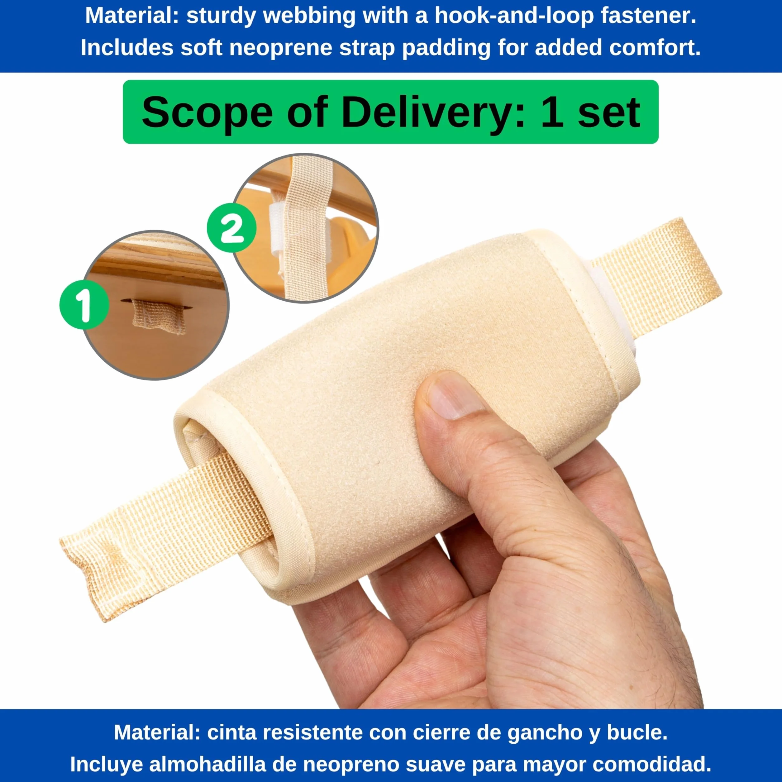 Set cintura inguinale e protezione per imbracatura per seggiolone, confezione da 2, beige, cintura per imbracatura compatibile con Hauck Alpha Beta, Stokke Tripp Trapp, roba Sit Up