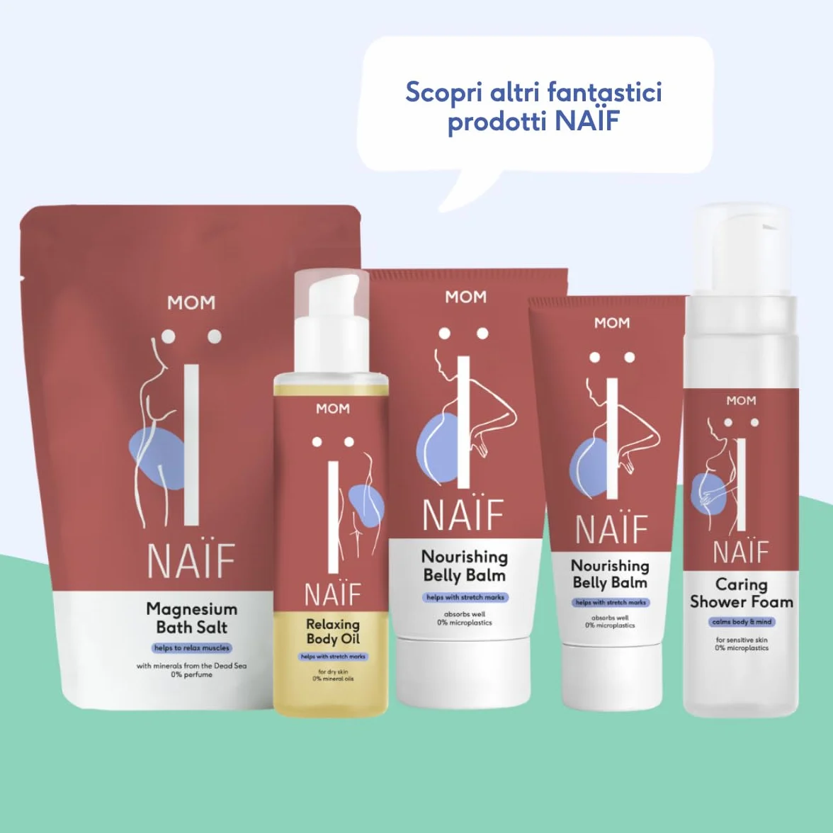 Naïf Sali da bagno al magnesio - Allevia dolori e crampi - Rilassamento muscolare - Bagno alcalino per disintossicazione - Sali da bagno alcalino - 500 g