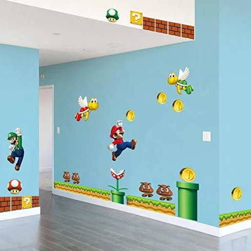 Adesivo Super Mario Adesivo da Parete Decorazioni per camerette