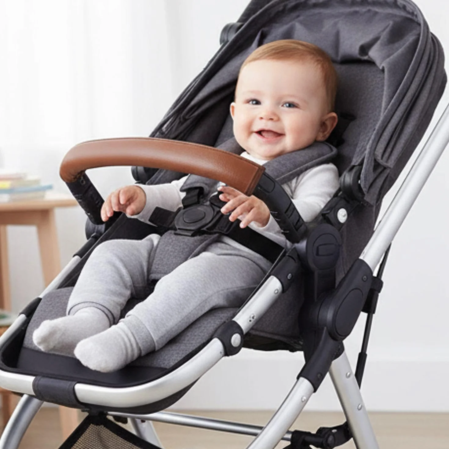 Copertura Per Braccioli Per Passeggino Da 2 Pezzi, Custodia Protettiva In Pelle Pu, Copertura Per Auto Universale Pieghevole Con Cerniera, Facile Da Pulire, Accessori Per Passeggini (Nero, Marrone).
