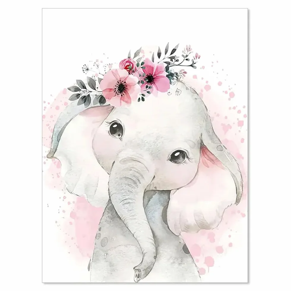 3 Quadri Personalizzati Nome Nascita Stampe Animali Cameretta Bimbo Rosa 30x 40 cm Quadro Cameretta Bambina Decorativi da Parete Bambini Poster Camera Ragazza Ragazzo Regalo Tela senza Cornice