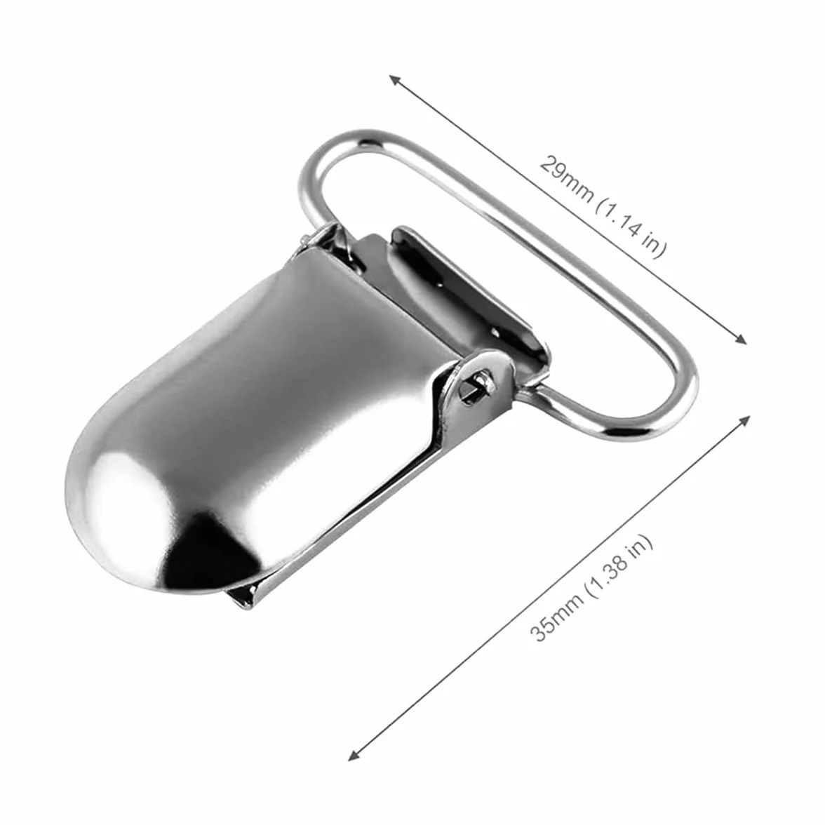 Ludom 20 clip per bretelle, accessori di riparazione, per realizzare portaciuccio, ganci per bavaglini (25 mm)