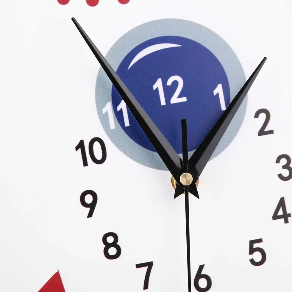 Orologio per decorazioni per la camera da letto per bambini, batteria a parete silenziosa per parete silenziosa a razzo cartone animato per bambini