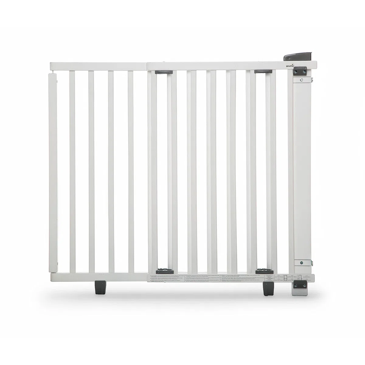 Geuther 2734 Barrière de sécurité pivotante Protection escalier Adaptation: 86 cm - 133 cm Barrière de porte à percer Barrière haute pour bébé réglable fermeture de sécurité Blanc