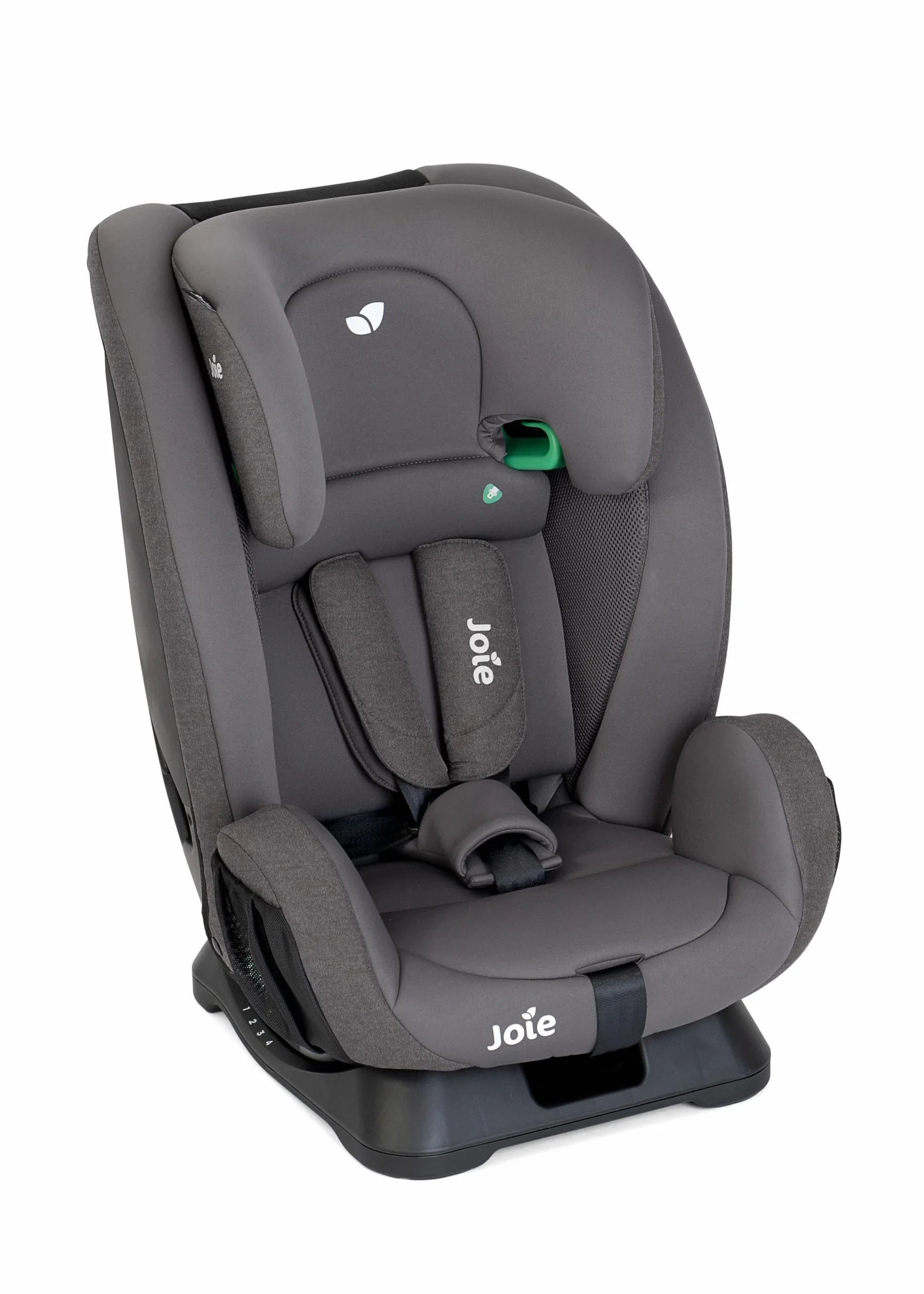 Joie fortifi™ R129 seggiolino auto i-Size, nel senso di marcia, 4 posizioni di reclinazione, installazione con cintura semplice, poggiatesta GrowTogether™ – da 15 mesi a 12 anni (76–145 cm), Thunder