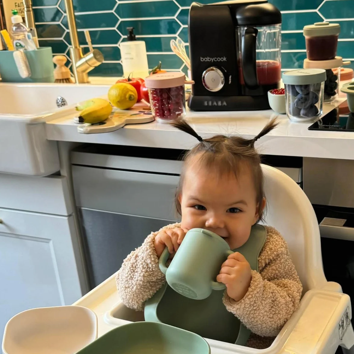 Béaba - Babycook Solo - Macchina per la pappa per bambini - 4 in 1: Processore, frullatore e fornello - Cottura a vapore morbida - Veloce - Diversificazione alimentare per il tuo bambino - Black