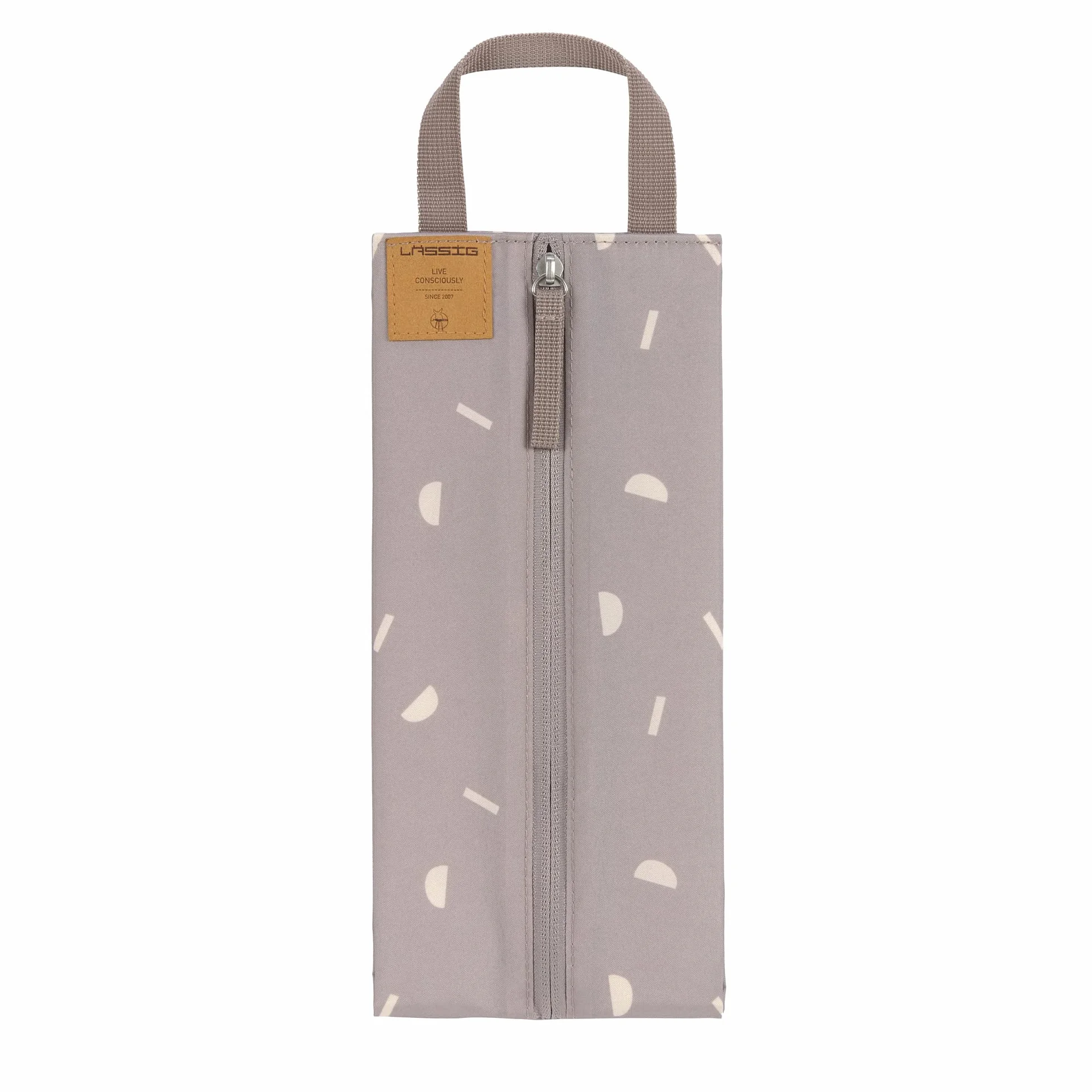 LÄSSIG Borsa isolata per bambini borsa per bottiglie piccola borsa termica con spazio di archiviazione isolato/Insulated Pouch Blocks Taupe