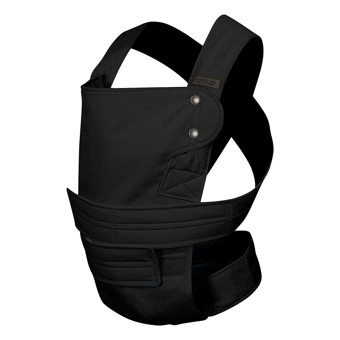 marsupi Marsupio classico – Neonato dalla nascita fino a 15 kg – Attrezzatura per neonati – Chiusura in – Leggero e compatto – Black S/M