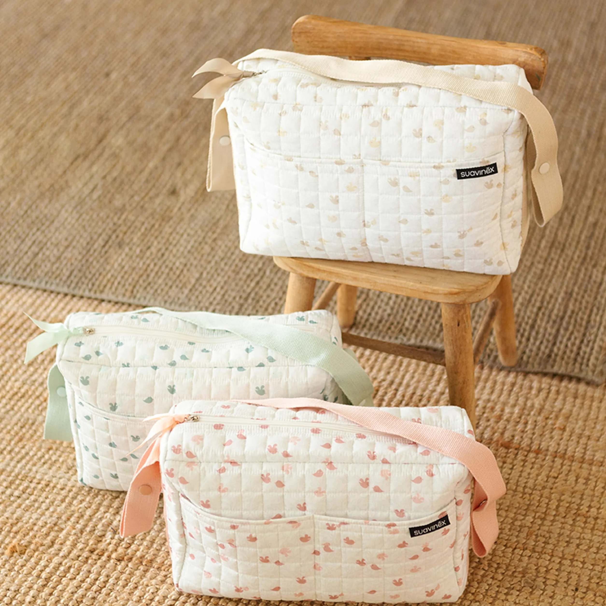 BOLSO COSMÉTICA BEBÉ CORAL LOTE 6 pz