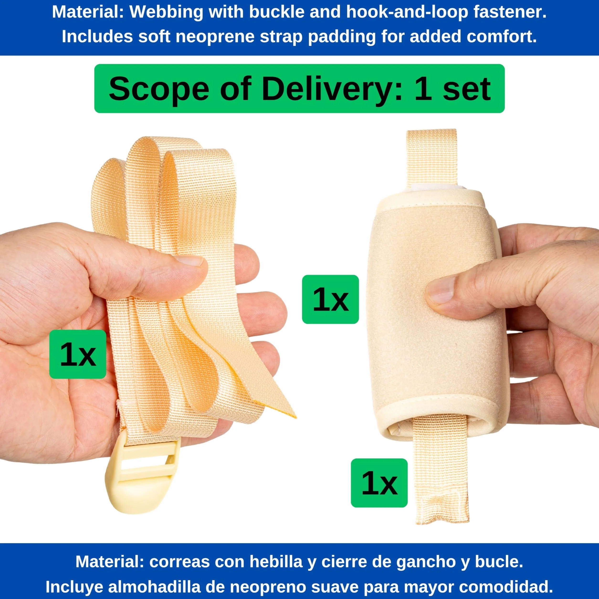 Set cintura inguinale con protezione cintura per seggiolone, confezione da 3, in beige, due cinture compatibili con Hauck Alpha Beta, Stokke Tripp Trapp, roba, Kinderkraft, ecc.