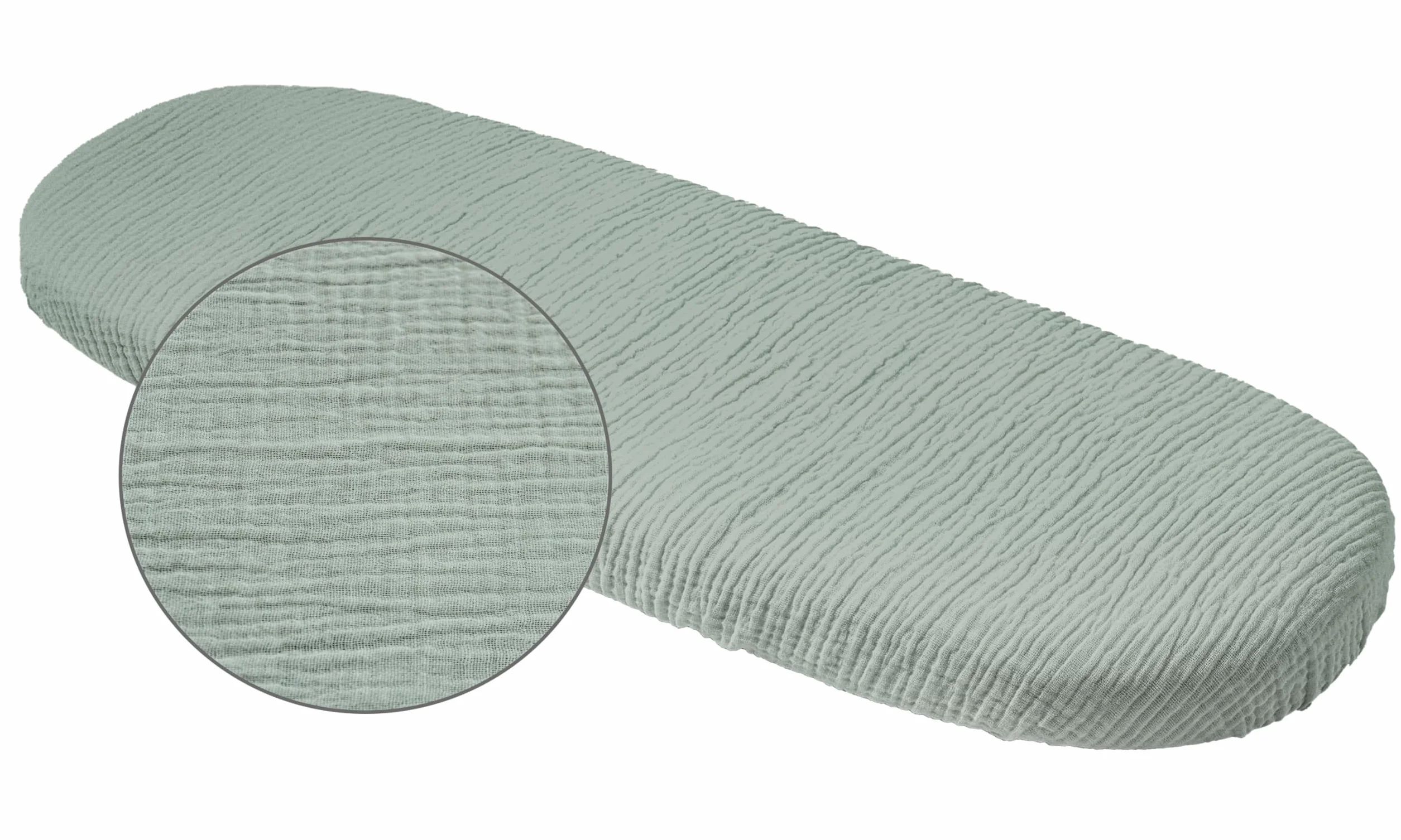 Medi Partners Lenzuola Lettino Culla 86x40 Set 3 Lenzuolo Navicella Neonato Carrozzina con Angoli - 100% Cotone Mussole Passeggino Materasso Fitted Sheet Coprimaterasso (Oliva-Bianco-Grigio)