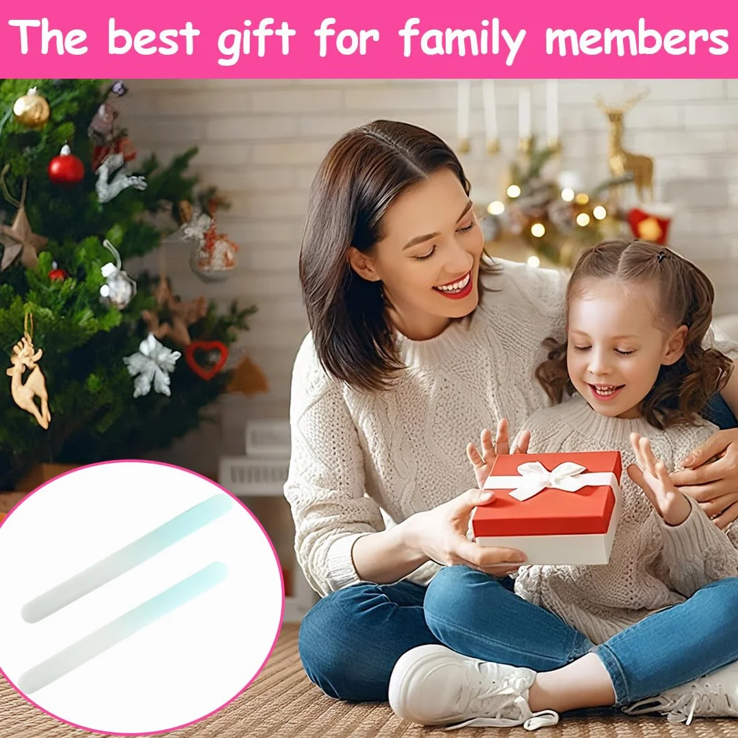 2 Pezzi Lista Nascita Bebè Lime Per Unghie In Vetro Blu, Dimensioni 9Cm X 1Cm X 0,3Cm, Per La Cura Delle Unghie Di Bambini E Mamme