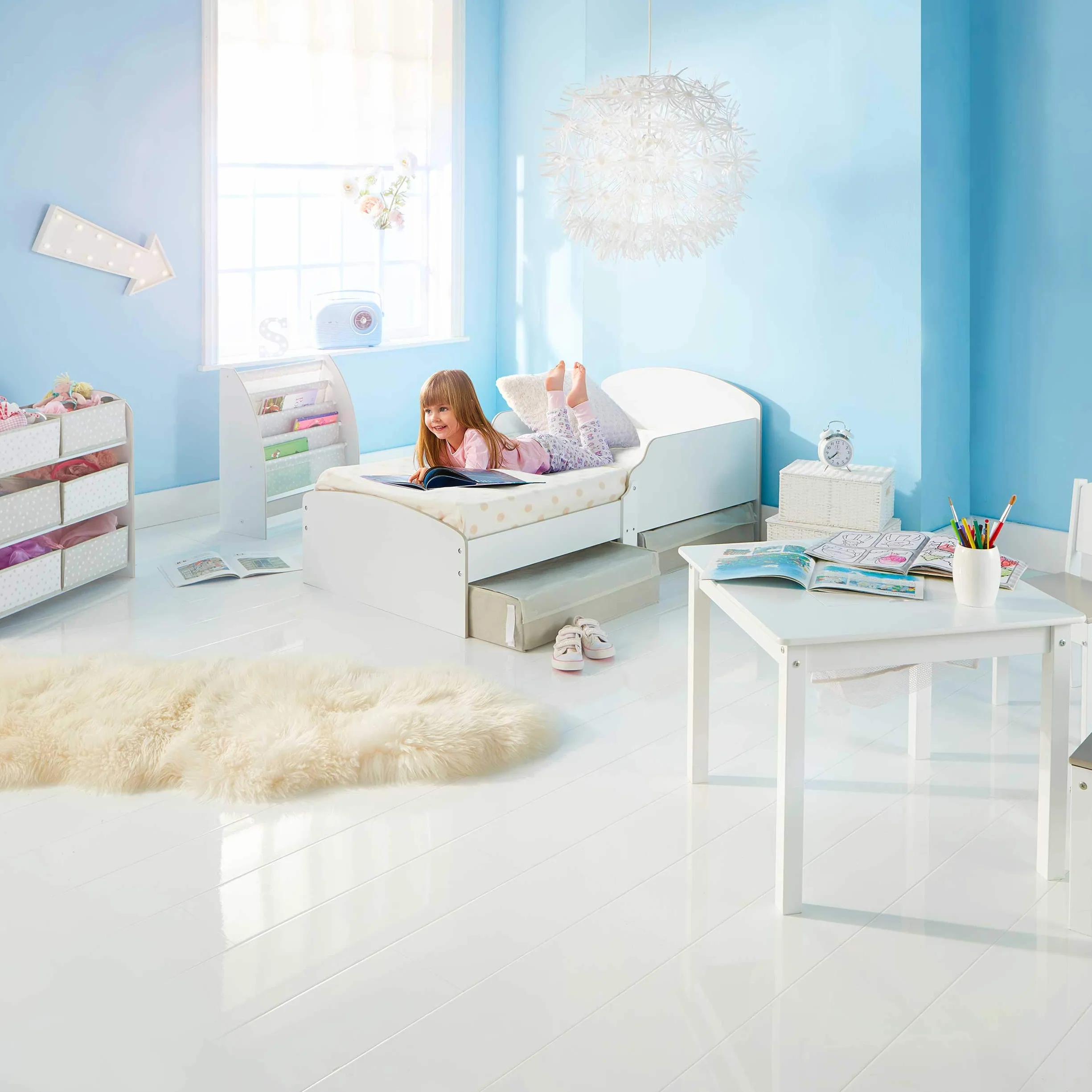 Worlds Apart Mobile con contenitori per la cameretta a 6 scomparti