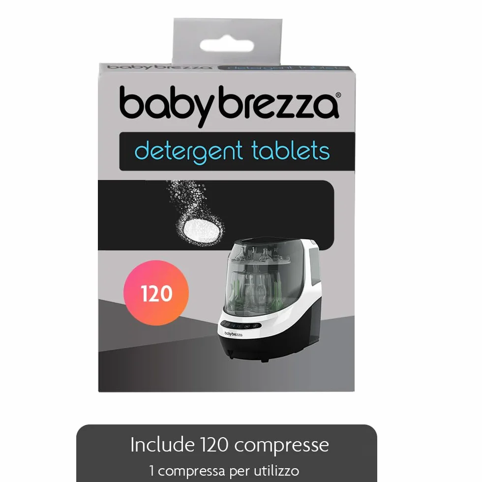Baby Brezza Pastiglie detergenti per Bottle Washer Pro (120 pastiglie) - Per un'igiene sicura ed efficace dei biberon e accessori