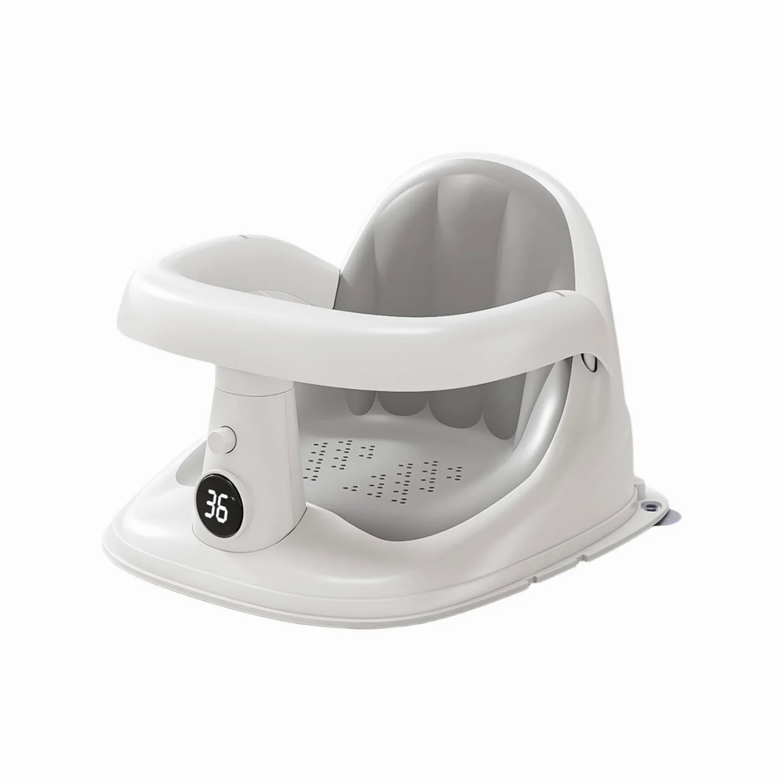 Sedile per vasca da bagno, con ventose antiscivolo, cuscino per schienale | Sedia da doccia ergonomica, supporto a mani libere, imbottitura morbida, vasca da bagno, lavabo, sicurezza per sedersi