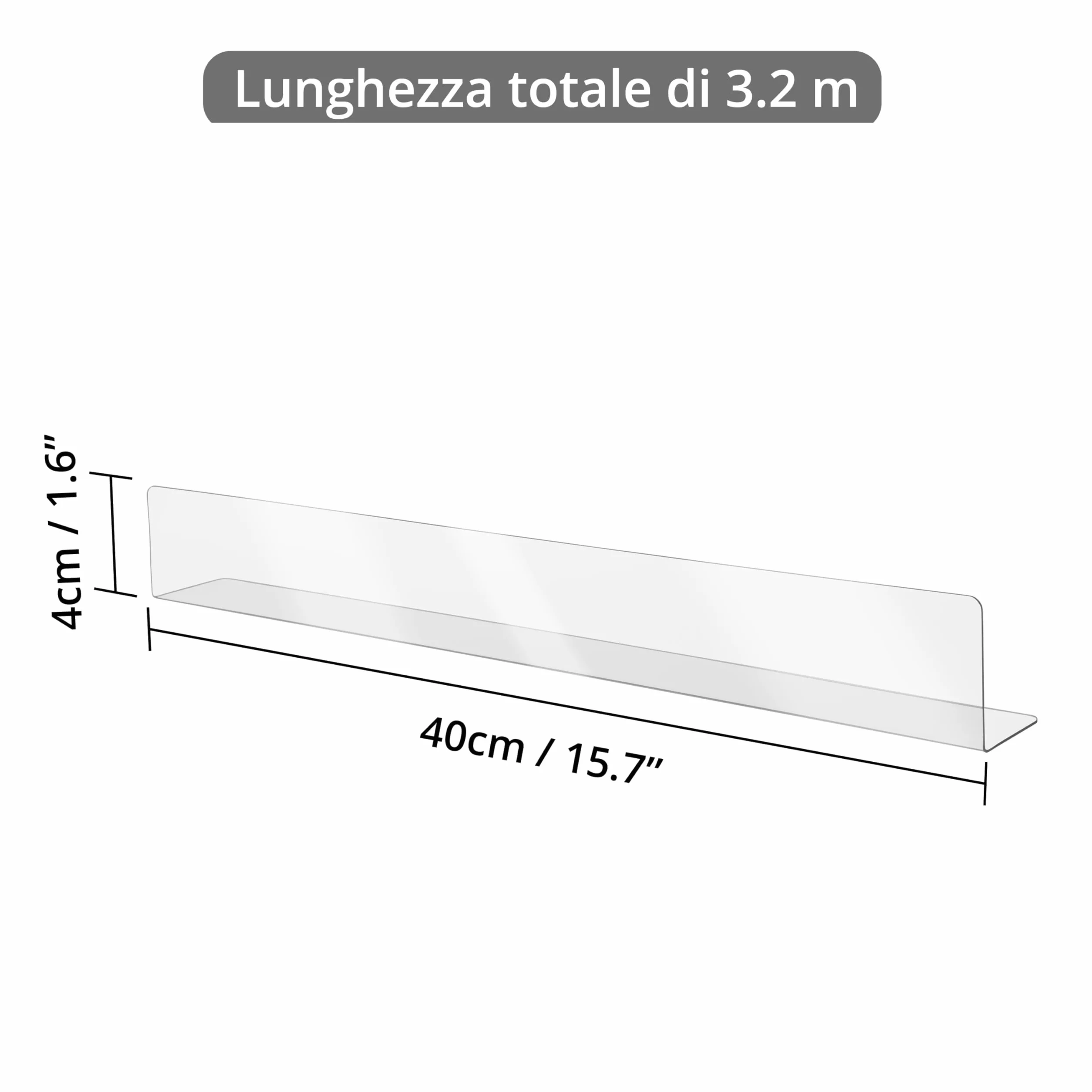 Paracolpi Barriera Letto per Giocattoli [Confezione da 8] - Blocca sotto Divano Trasparenti Adesivi Anche per Letto, Divano, Armadio, Comò, Cucina - Barriera Divano Anti Polvere e Animali