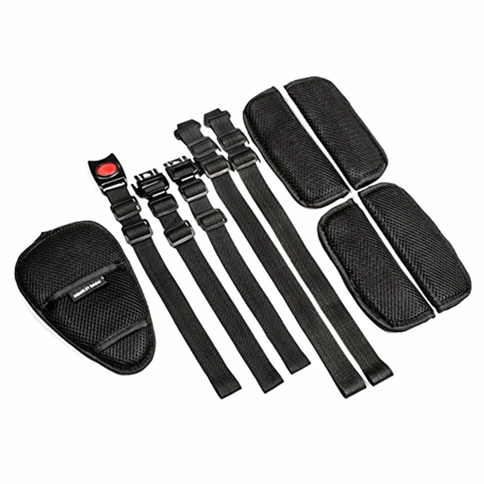 Cintura di Sicurezza Bambini 5 Punti con Imbottitura Delle Spalle Bambino Sicuro Cintura Regolabile, Nero, Nylon, Per Carrozzina, Passeggino, Seggiolino