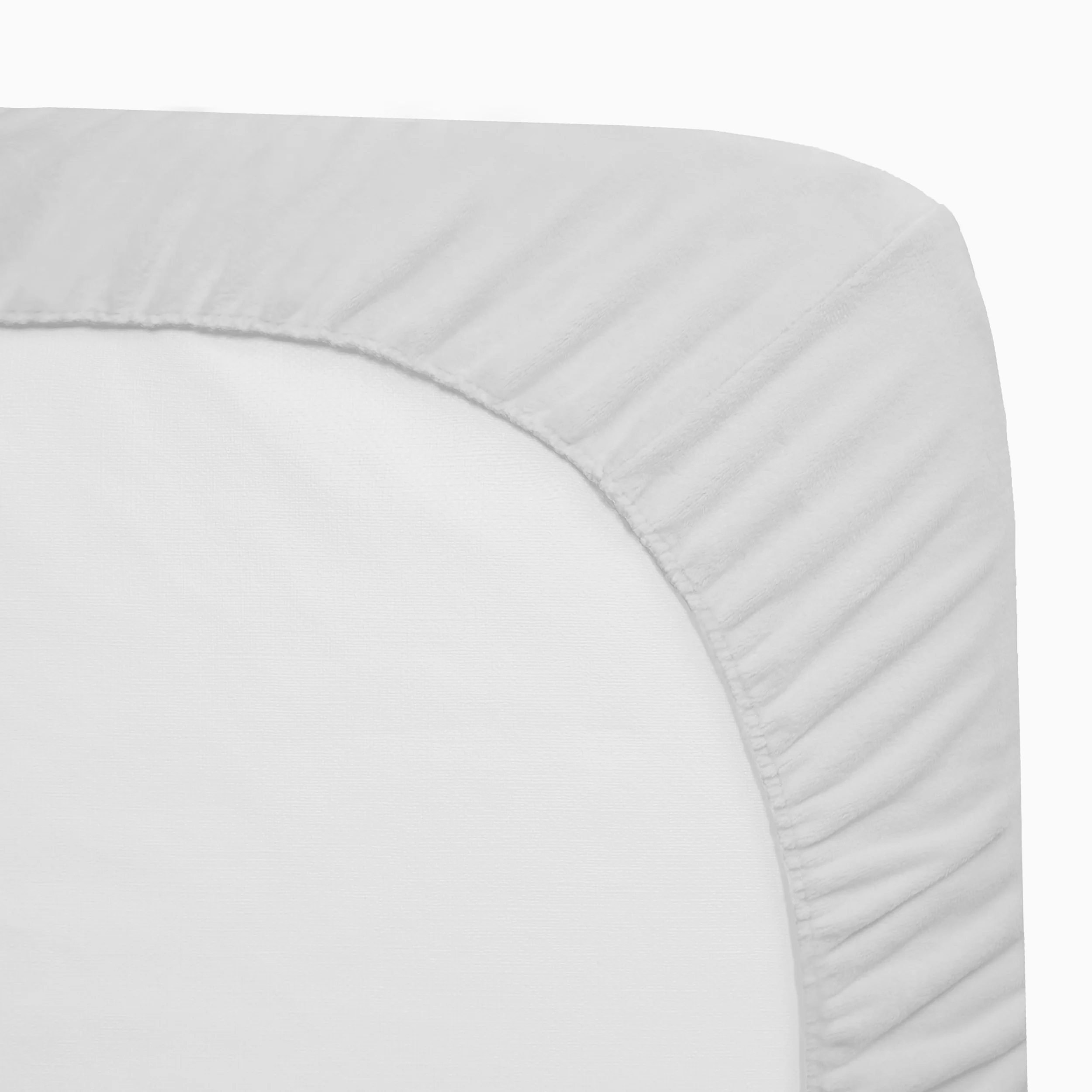 American Baby Company Confezione da 2 lenzuola con angoli in ciniglia per culla standard e materassi per bambini, bianco, 71,1 x 132,1 cm, per bambini e bambine