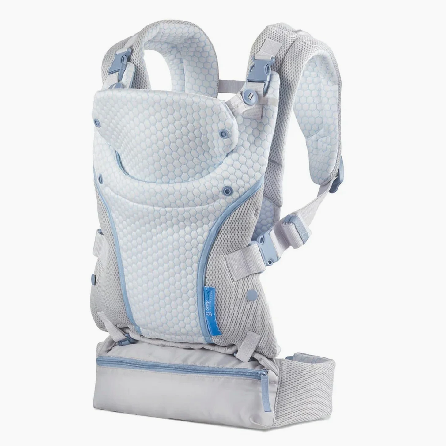 Infantino Staycool - Marsupio convertibile 4 in 1, comoda tasca portaoggetti, design ergonomico, adattabile per gli anni, legame a mani libere per neonati e bambini da 3,63 a 18,14, grigio