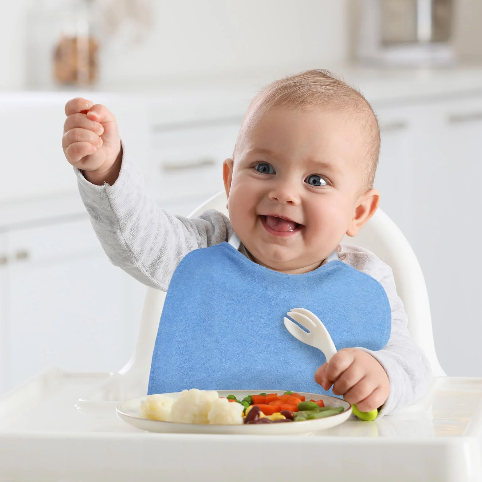 SLOSH Bavaglini Impermeabili con Elastica Elastico Bavaglino Impermeabile per Asilo Bavaglini Grandi Lavabili Panno per Ruttino Pappa Svezzamento per Bambini 0 a 3 Anni