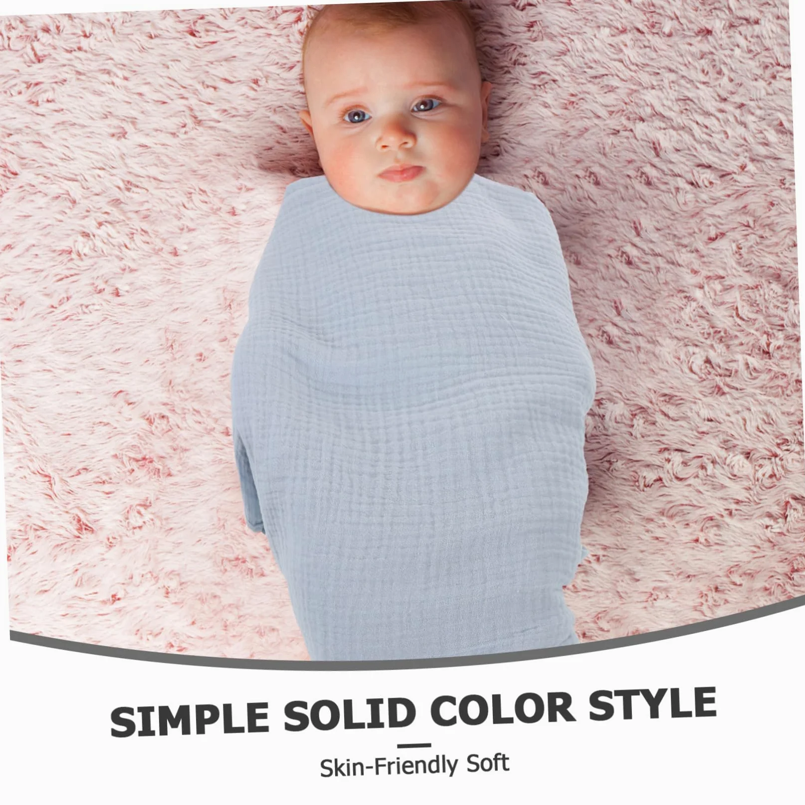 ORFOFE 3 Pezzi Coperta Mussola Ragazzo Ragazza Morbida Traspirante Unisex Fascia Avvolgente Per Sonno Facilità Avvolgimento