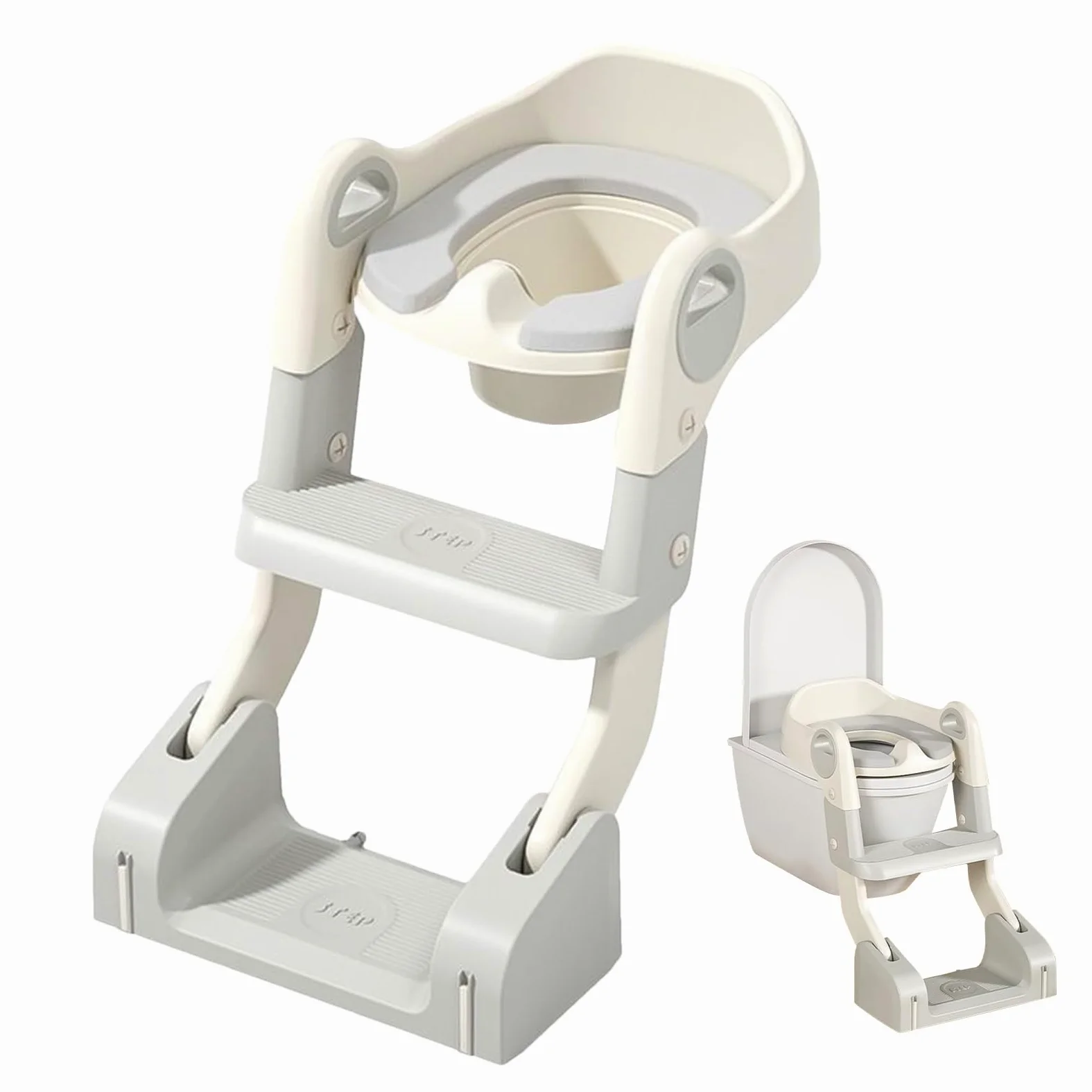 Riduttore Da Viaggio Water Bambini Sgabello Scaletta Per Bimbi Viaggio Auto | Seggiolino Addestramento Vasino Antiscivolo Con Sgabello Per Bagno, Viaggi, Campeggio, Auto, Passeggino, Sa
