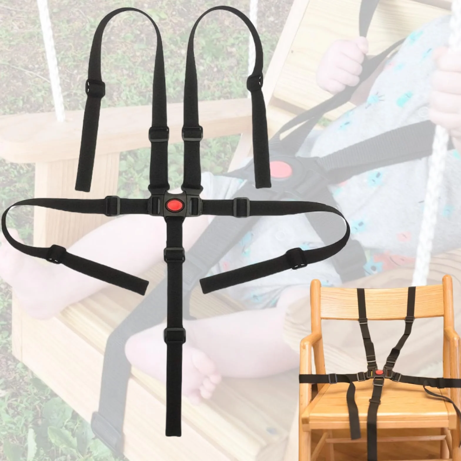 Imbracatura Bambini,Cintura Sicurezza Bambini,Cintura Sicurezza Passeggino,5 Punti Imbracatura Passeggino,Cintura Sicurezza Regolabile,per Seggiolino Auto,Carrozzina e Seggiolone