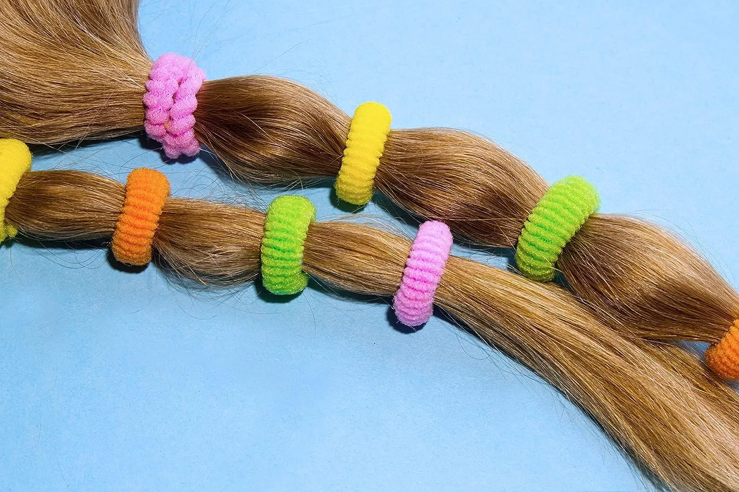 Red Ember 100 mini elastici per capelli, per capelli sottili, sottili o lisci, confezione da coda di cavallo, elastici per capelli per neonati e bambini, diametro 2,5 cm