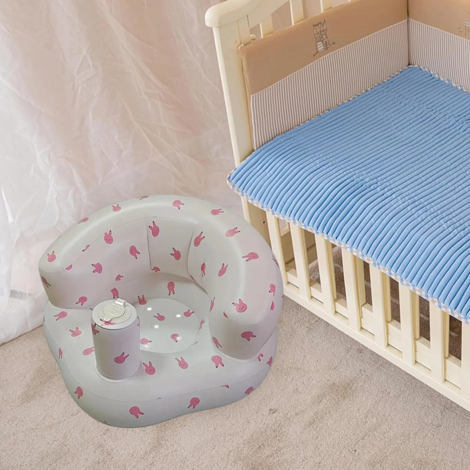Supporto per la seduta del bambino, gonfiabile, per bambini, per l'apprendimento della seduta, per il pavimento, leggero e portatile, per la schiena del bambino, per l'apprendimento della seduta, per