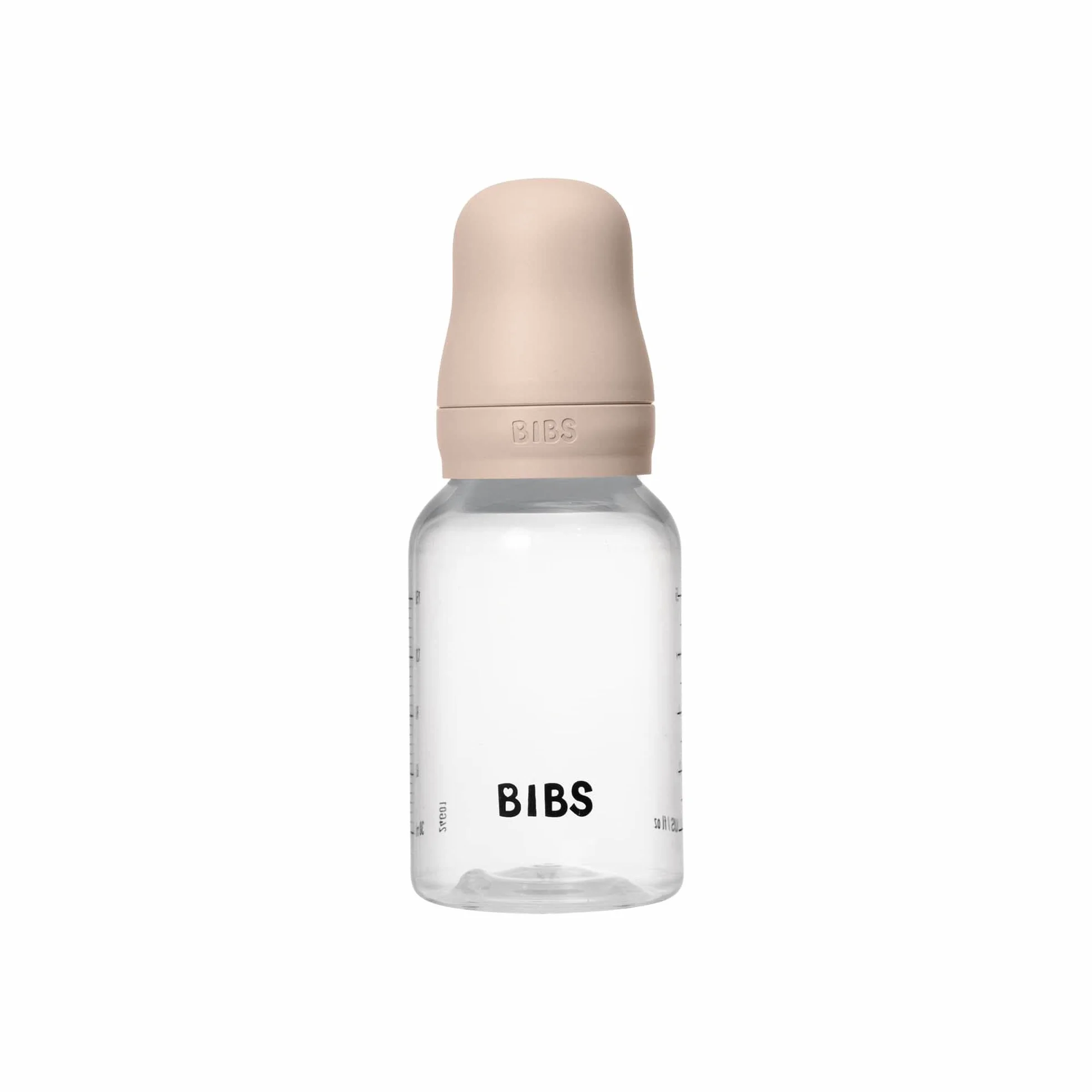 Biberon Baby BIBS 150 ml - Tettarella in lattice di gomma naturale - Anti-coliche, senza BPA, tettarella tonda, flusso lento, leggero e facile da pulire, per neonati 0+ anni - Blush