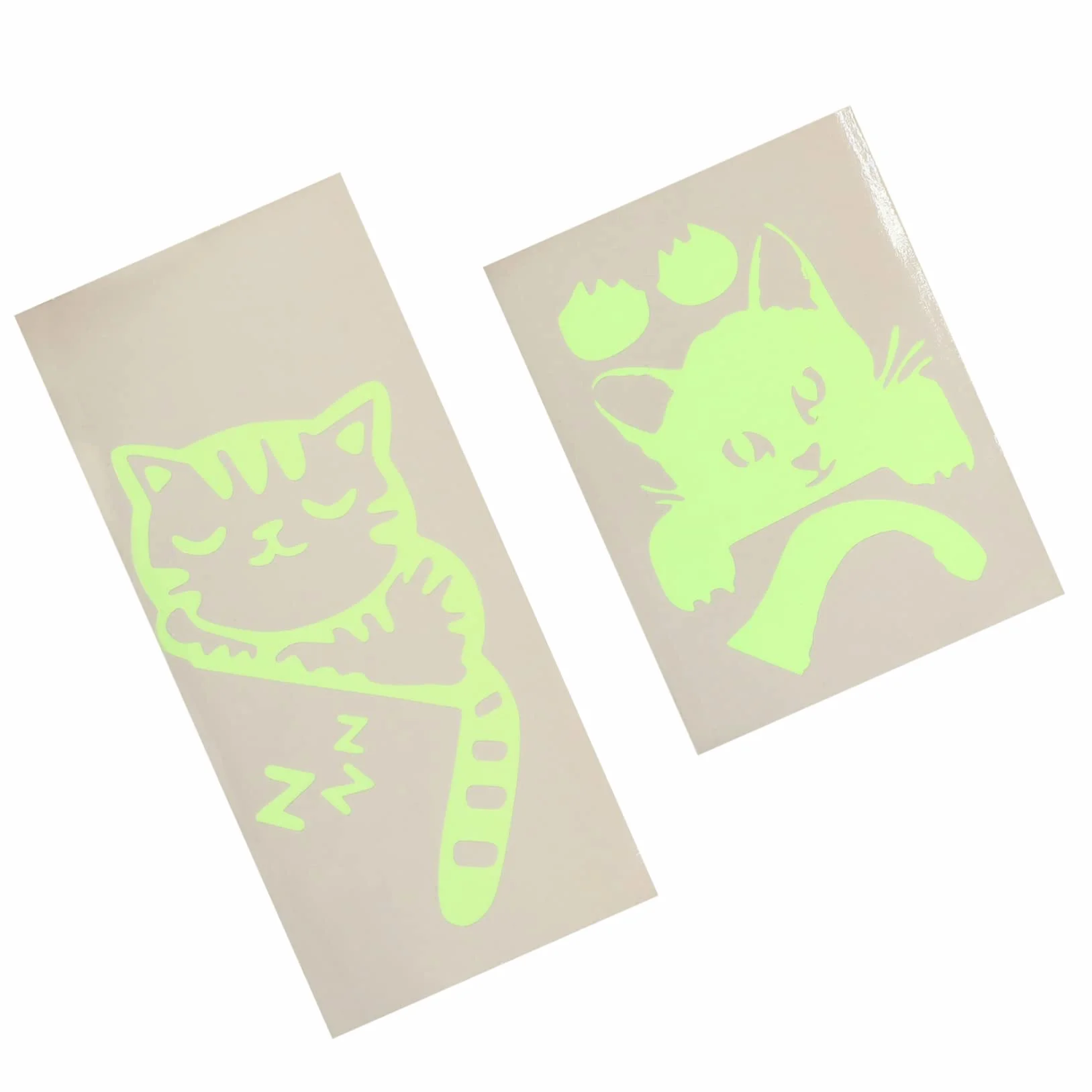 2pezzi Adesivi Murali Luminosi Per Adesivi Creativi Tema Gatto Per Decorare Camera Salotto Cucina e Altro Facili Da Applicare e Realizzati Durevole
