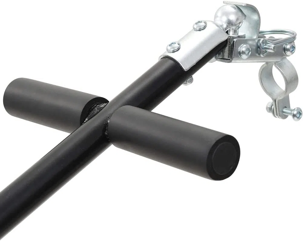 FAXIOAWA Rimorchio da carico per Bici, carro a Mano Nera, Struttura in Acciaio Pesante per Carrello da Tour, rimorchio per Bicicletta Pieghevole, Accessori per Ciclismo