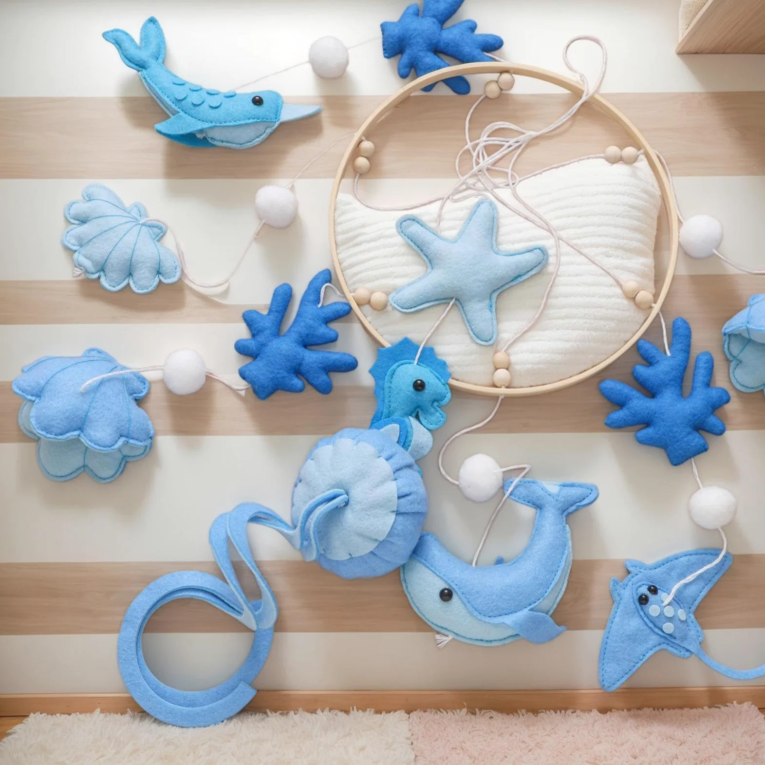 Mobile Per Culla Assistenza Sonno Sospenso E Lenitivo, Risveglio Sensoriale | Giocattolo Sospendibile Per Letto Bambino Soffitto,Culla,Tappeto di veglia,Passeggino,Camera per bambini,Accessori