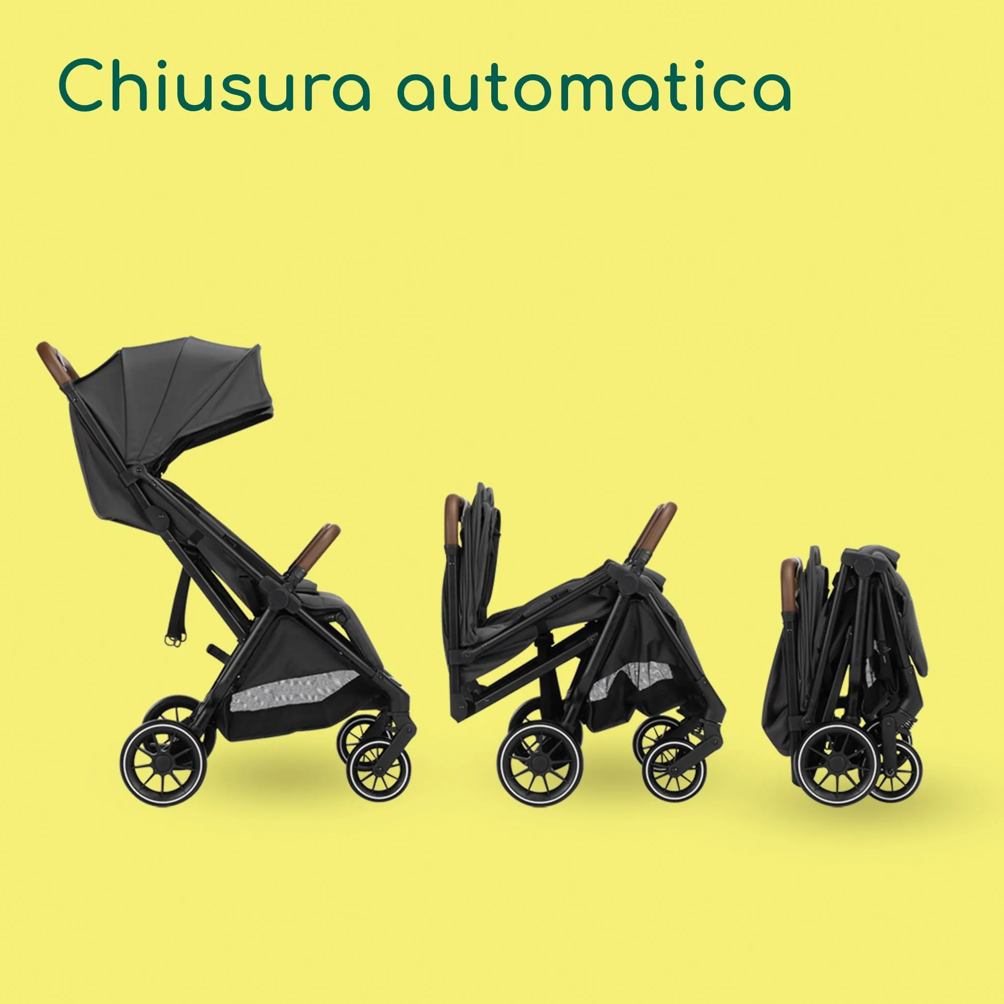 Bebeconfort Mane Passeggino Gemellare Leggero, 0-22 kg, Chiusura Automatica, Passeggino Doppio Pieghevole e Reclinabile, Corrimano, Parapioggia, Cestello Capiente (8 kg), Mineral Graphite