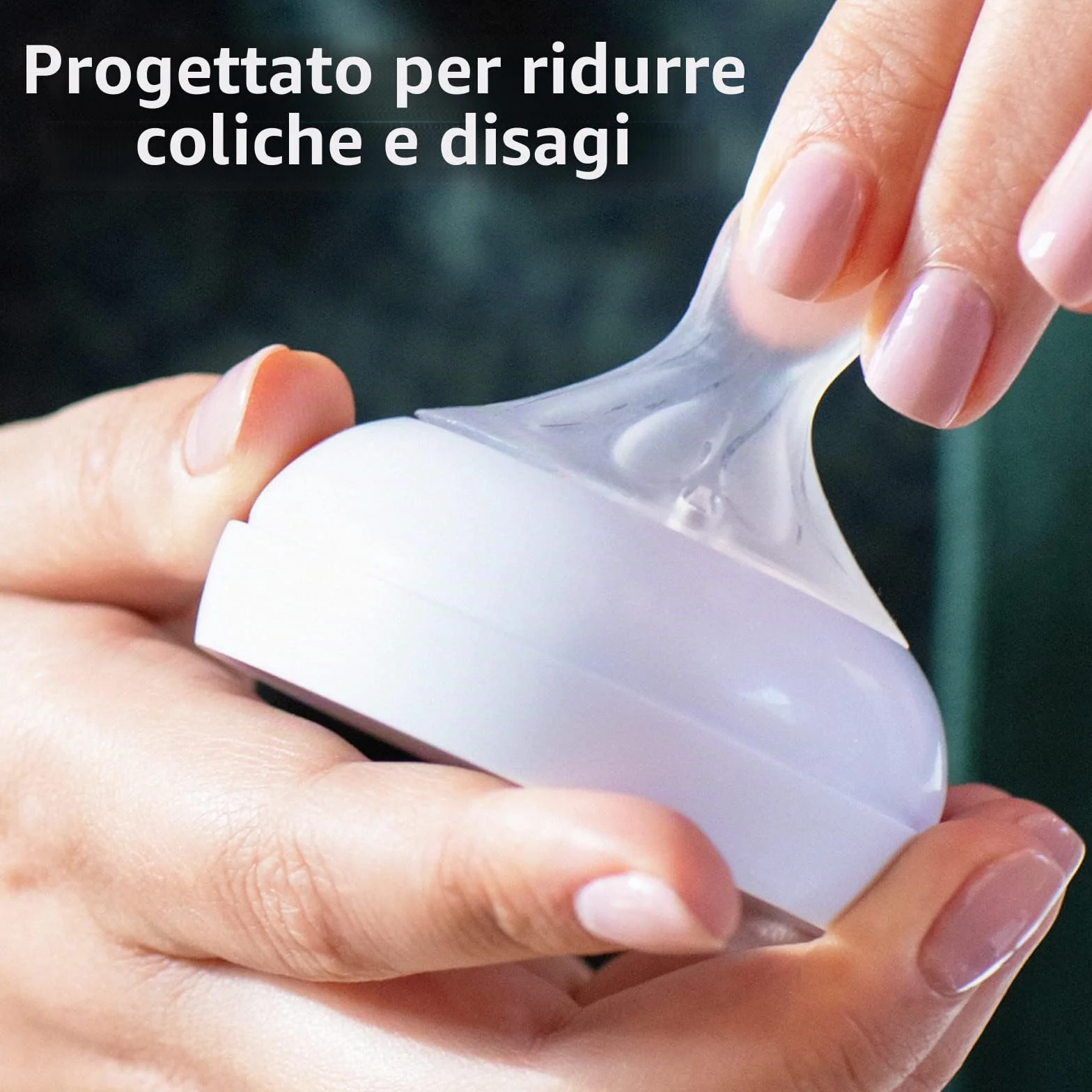 Philips Avent, 2 flaconi in vetro naturale con ciuccio reattivo, 240 ml, (modello SCY933/01)