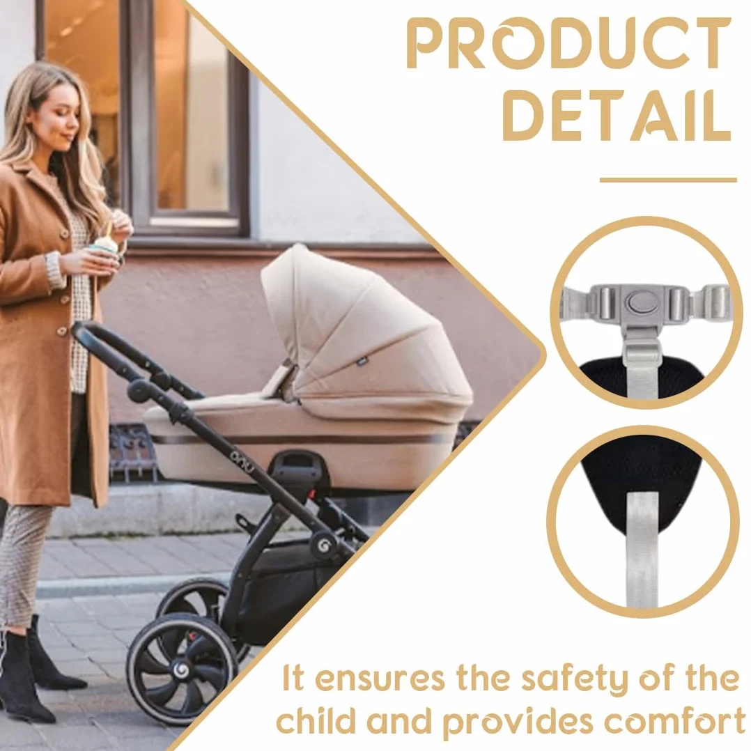 Cinture Passeggino Universali, Cintura di Sicurezza per Bambini Imbracatura per Seggiolone a 3 Punti Regolabile Seggiolino Cinghie Passeggini Anticaduta Adatta per Seggioloni Auto Carrozzine