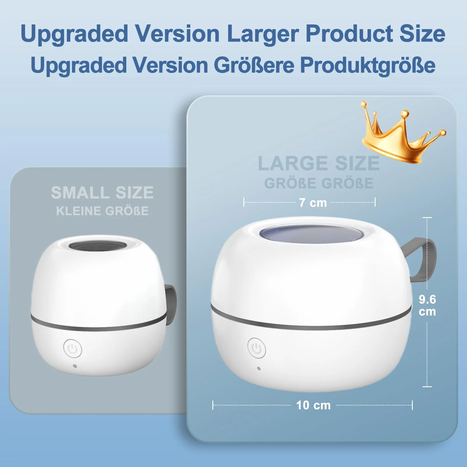 MOMMED Sterilizzatore UV Portatile, Sterilizzatore Portatile per Succhietti, Sterilizzazione al 99,99% in 3 Minuti, Autonomia della Batteria di 270 Minuti, Disinfettante per Succhietti da Viaggio