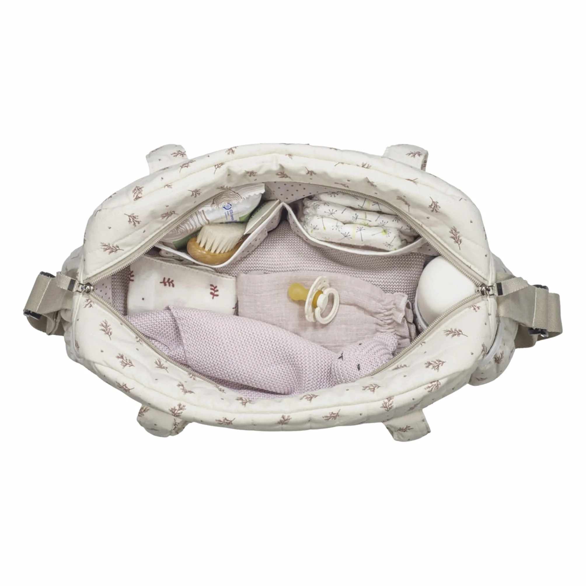 Walking Mum - Borsa fasciatoio, colore: rosa, Beige/Rosa e Beige/Verde, L