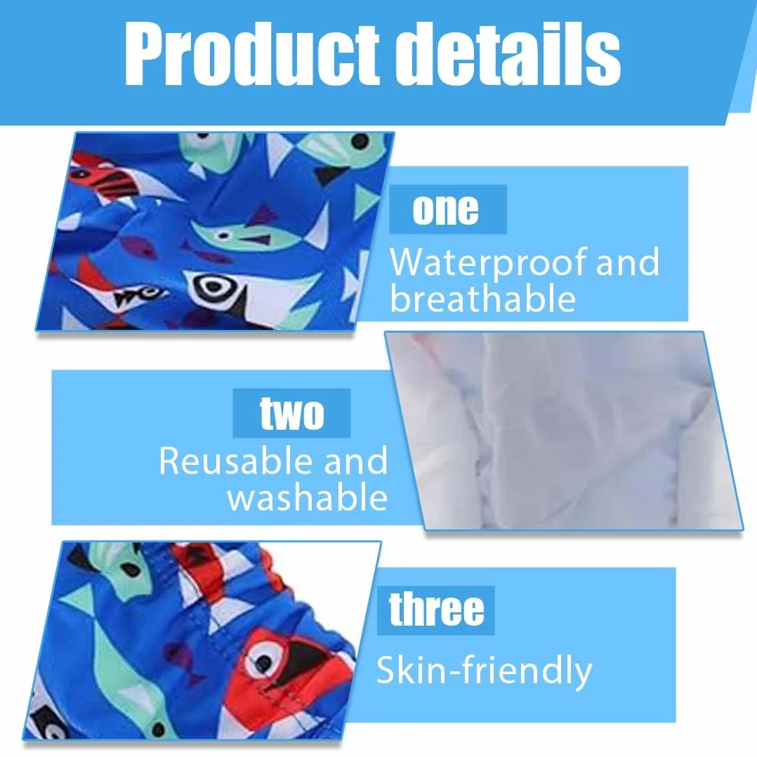 1 Pezzo Pannolini da nuoto Nuovo Adorabile Riutilizzabile Bambino Nuoto Ragazze per i Bambini, 0-2 anni (Flamingos, S/18-28lb/0-2 anni)