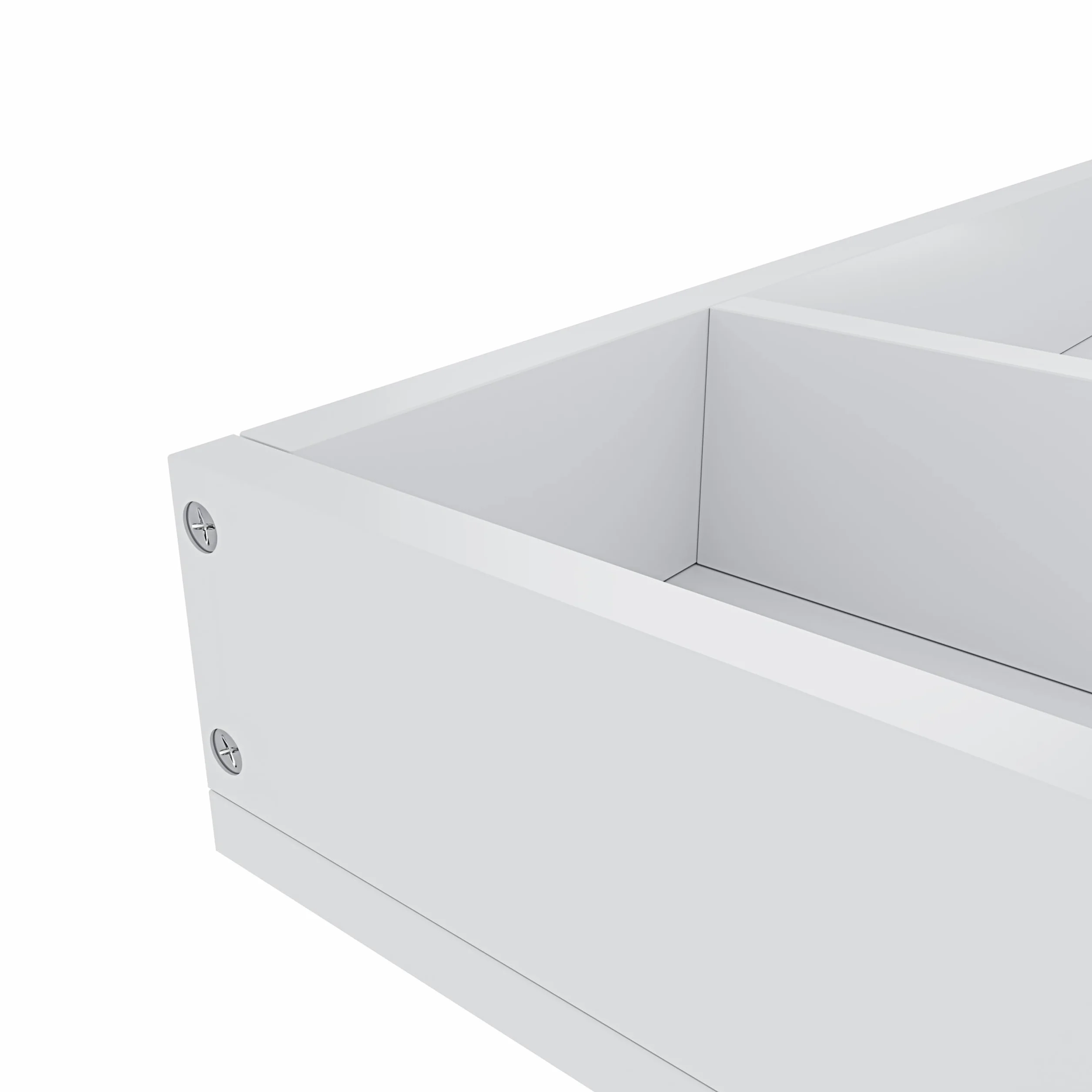Fasciatoio Universale Per Cassettiera Piano Con Divisorio Rimovibile Angoli Arrotondati Pratico Salvaspazio Fissaggio Sicuro e Facile 80 x 74.5 x 8.5 Cm Bianco