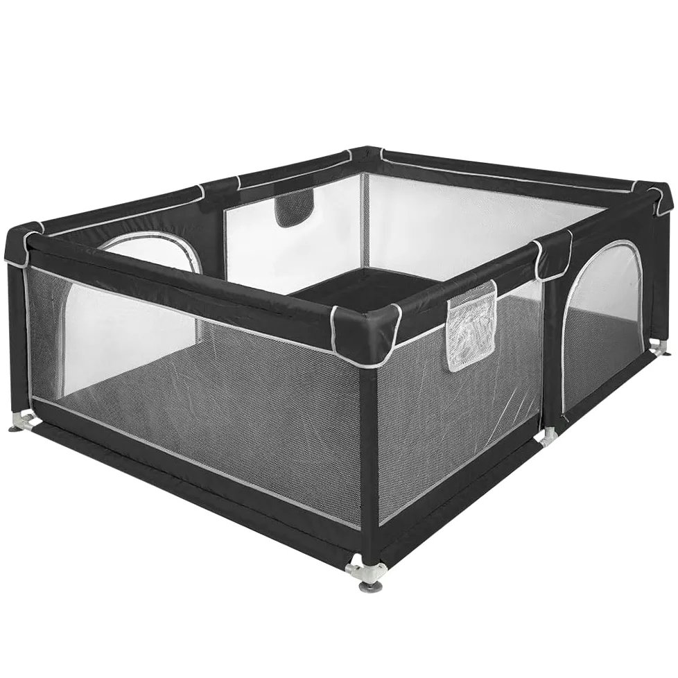Box modulare 120 cm x 160 cm x 66 cm, pieghevole, tessuto Oxford con custodia, sicuro e comodo, attività genitore-figlio (grigio scuro)