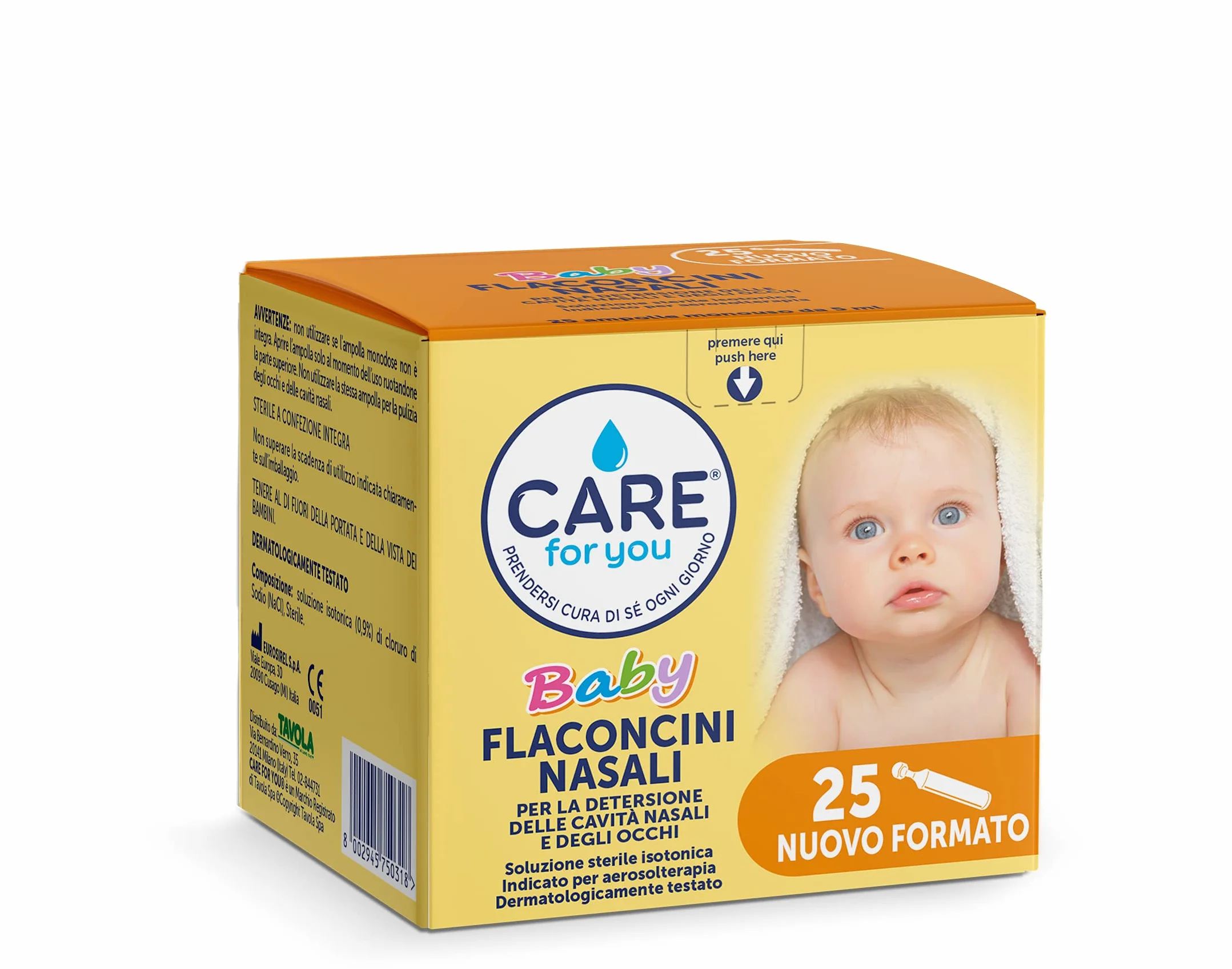 CARE for you Flaconcini Nasali Monodose per Bambini, 24 x 5ml