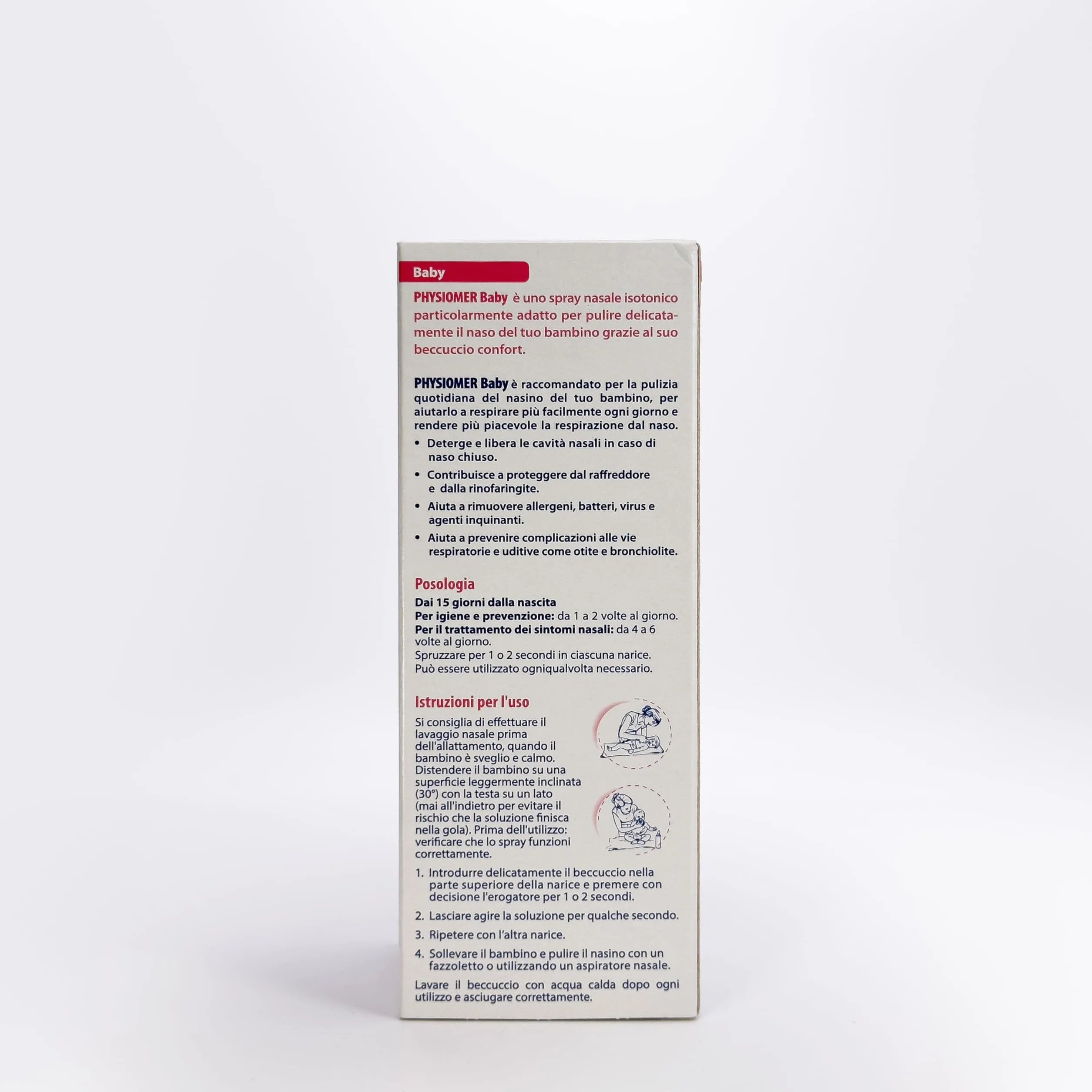 Physiomer® Baby Spray Nasale 115 ml - Naso chiuso e che cola - 3in1: Libera │ Allevia│ Ripristina - Acqua di mare pura al 100% │Dai 15 giorni di età│Nebulizzazione Delicata│Comfort Tip®