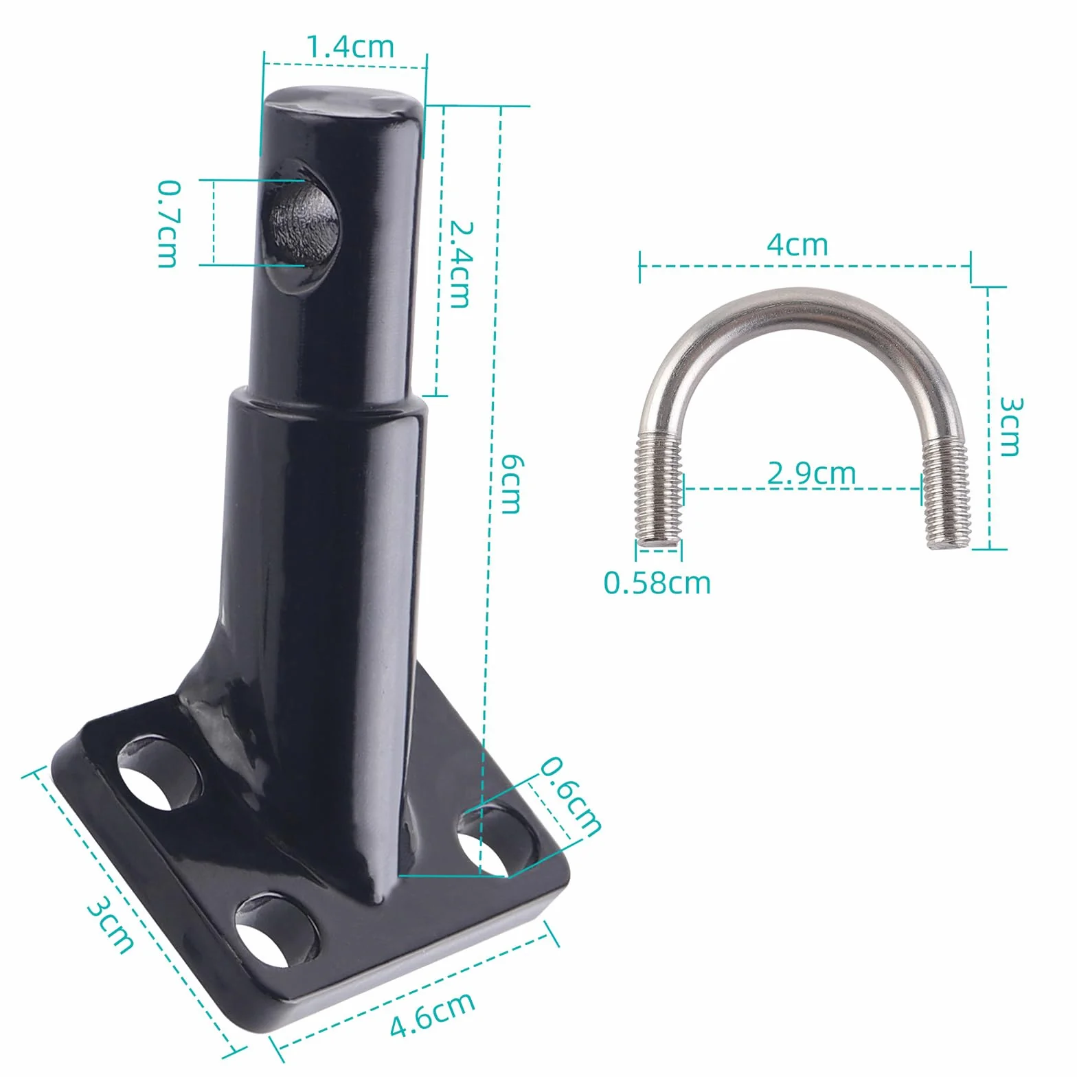 Gancio Traino Bici, Rimorchio Bici Bambini Adattatore Universale, Carrello Bicicletta Rimorchio, Gancio di Traino per Rimorchio Bicicletta, Fissaggio Sicuro con Perno, per Bambini, Cani