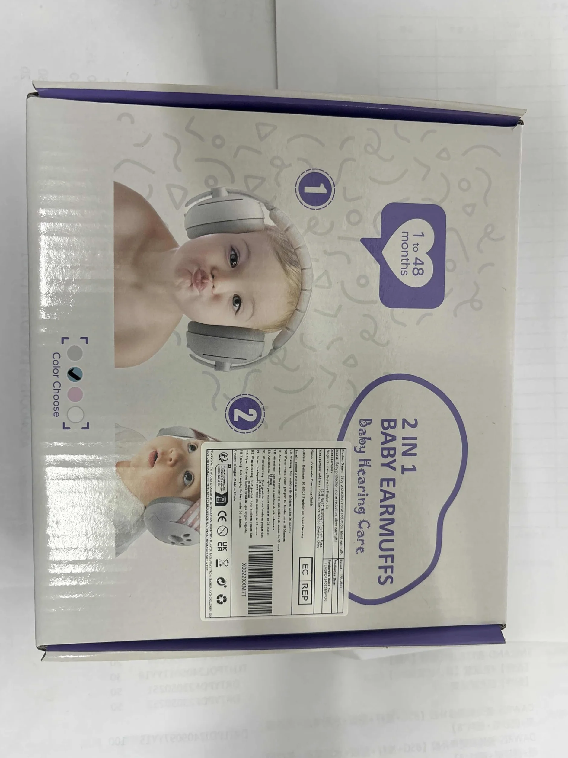 TNSLAND Nuovi Paraorecchie Migliorati per Neonati e Bambini, Protezione dell'udito Sicura e Lenitiva, Ideale per i Viaggi Migliora il sonno in viaggio Confortevoli Blu