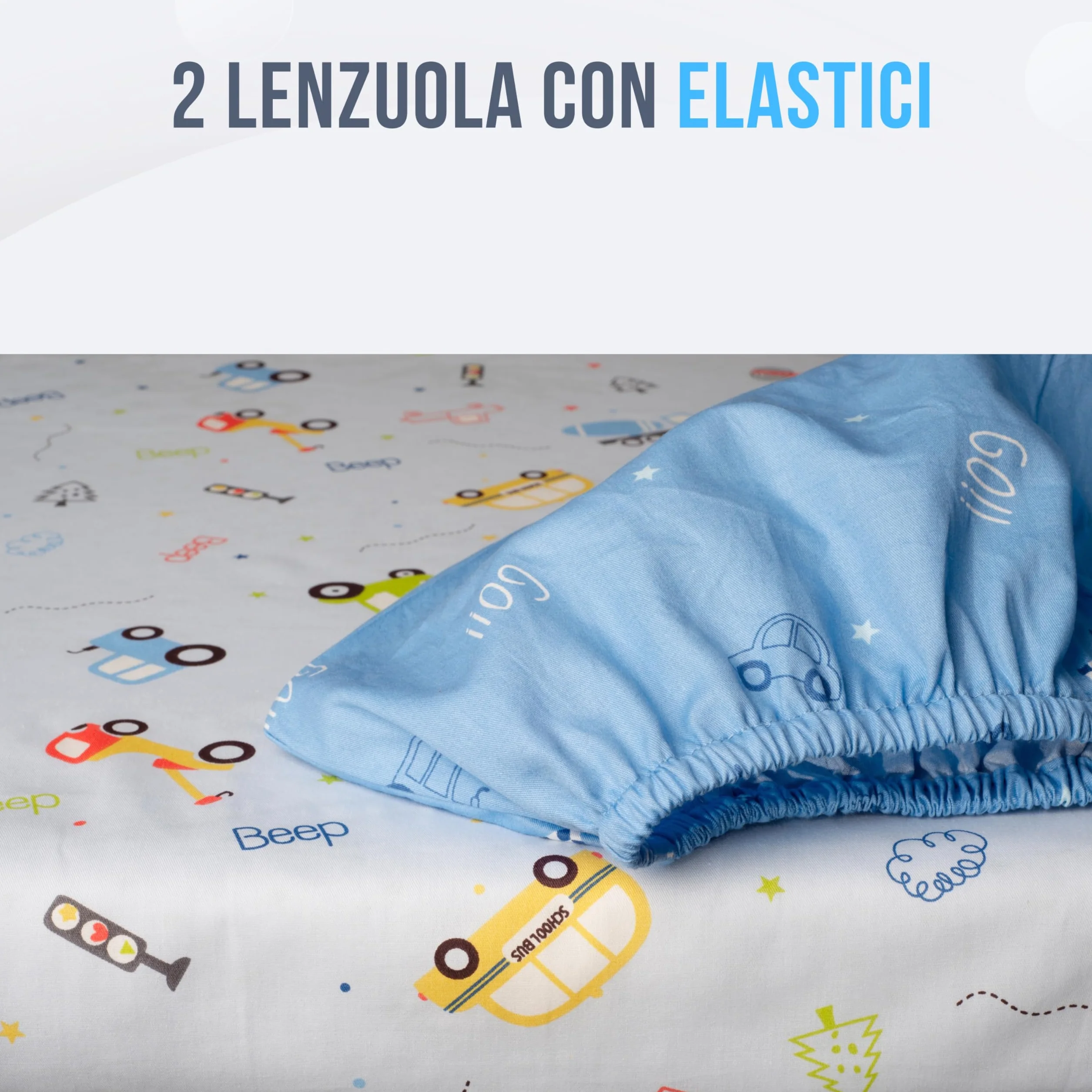 Goysila Set Lenzuola Next To Me Compatibile Chicco Next2Me Culle Materasso 83x50 100% Cotone Certificato Oeko-Tex 2 Lenzuolini con Angoli 1 Lenzuolo Sopra 1 Federa Lavabile Lavatrice Neonato