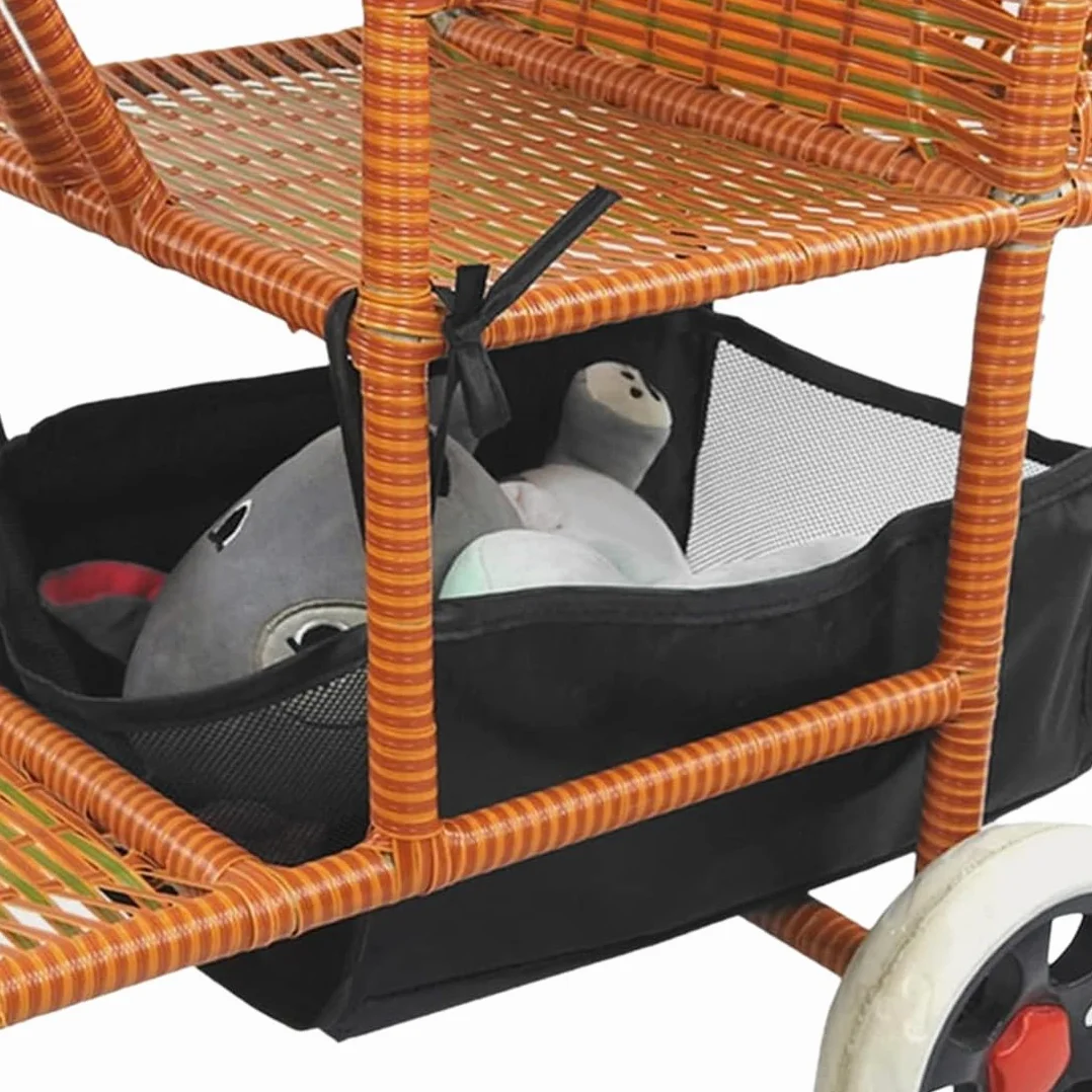 Cestino per Passeggino, Passeggino Borsa portaoggetti Universale, Passeggino Accessori, Passeggino Organizer Borsa Oxford, cestello portaoggetti in Rete, Carrozzina Cestino Inferiore